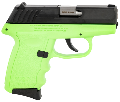 SCCY CPX-3 Lime Green .380 ACP pistol