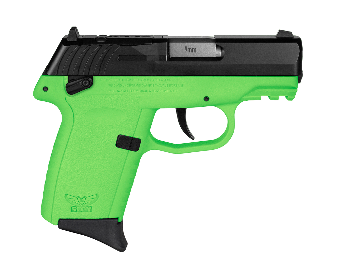 SCCY CPX-1 Lime Green Gen 3 Safety 9mm pistol