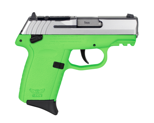 SCCY CPX-1 Lime Green Gen 3 Safety Rail 9mm pistol