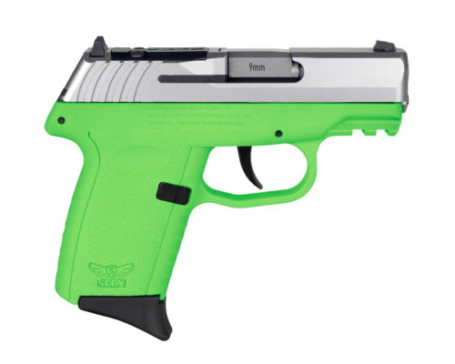 SCCY CPX-2 RD Lime Green Stainless 9mm pistol