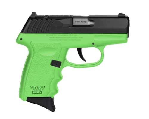 SCCY CPX-3 Lime Green Black Nitride .380 ACP pistol