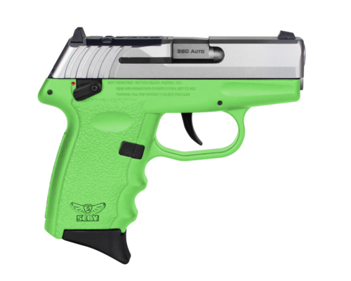 SCCY CPX-4 RD Lime Green Stainless .380 ACP pistol