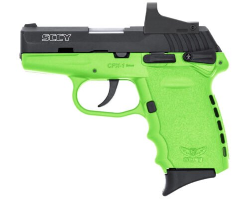 SCCY CPX-1 RD Lime Green 9mm pistol