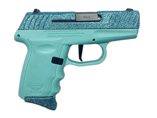 SCCY DVG-1 Crystal Blue Glitter 9mm pistol